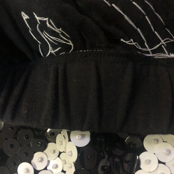 Vintage Cedars Skirt Womens M New with Defects Sequined Black Cream - Picture 14 of 16
